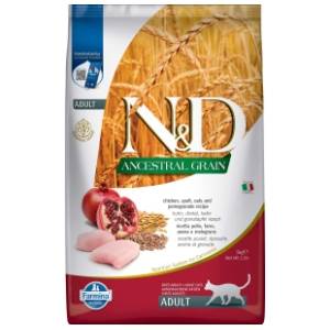 N&D Ancestral grain hrana za odrasle mačke piletina nar 5kg