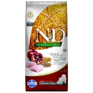 N&D Ancestral grain medium puppy piletina i nar 12kg