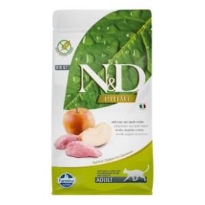 N&D Prime hrana za odrasle mačke jabuka divlja svinja 300g