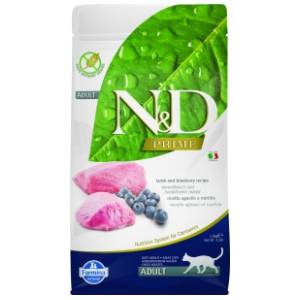 N&D Prime hrana za odrasle mačke jagnjetina i borovnica 1,5kg