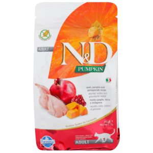 N&D Pumpkin hrana za odrasle mačke prepelica bundeva nar 300g