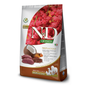 N&D Quinoa skin & coat hrana za pse srnetina kokos kurkuma 7kg