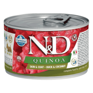 N&D Quinoa skin & coat mini hrana za pse kinoa pačetina 140g