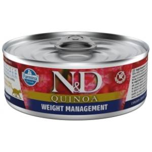 N&D Quinoa weight management hrana za mačke jagnjetina 80g