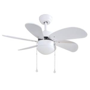 NIAROS plafonski ventilator 20W beli