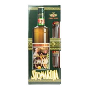 Rakija PROKUPAC Stomaklija 1l + 2 čaše