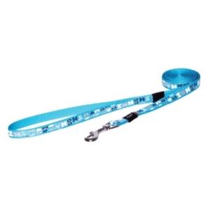 ROGZ Trendy blue bones reflektujući povodac za pse M