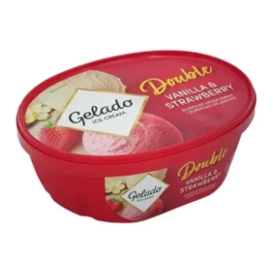 Sladoled GELADO Double vanila jagoda 1000ml