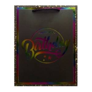 Ukrasna kesa L OPTIMUM Happy birthday hologram 1kom