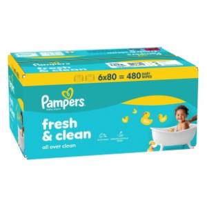 Vlažne maramice PAMPERS fresh clean 6x80kom