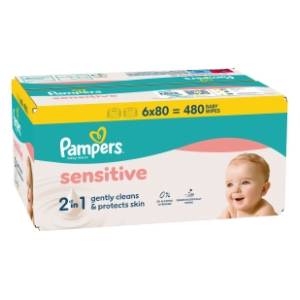 Vlažne maramice PAMPERS sensitive 6x80kom
