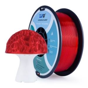 ZIRO Translucent PLA 1,75 mm Red 3D filament