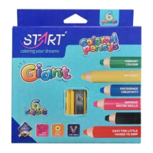 Drvene bojice START Giant 6kom + zarezač
