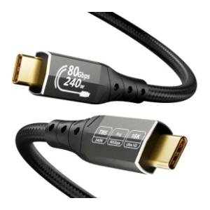 E-GREEN kabl USB-C Thunderbolt 5/4 (USB4 V2.0) 2m crni