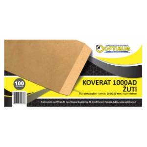 Koverta AD 1000 natron žuti OPTIMUM 100kom
