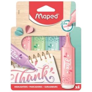 Marker MAPED text flex pastel 4kom