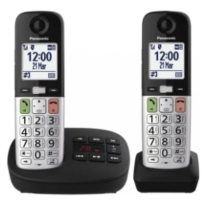 PANASONIC KX-TGU432EXB Duo crni bežični fiksni telefon