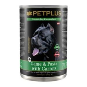 PET PLUS hrana za pse divljač nudle i šargarepa 1,24kg