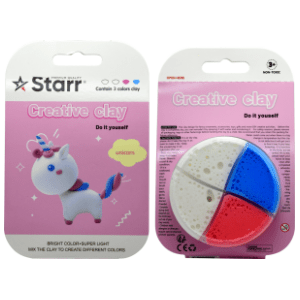 Plastelin STARR Clay set jednorog 4 boje 63g