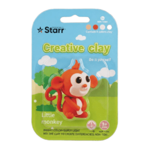 Plastelin STARR Clay set majmun 4 boje 63g