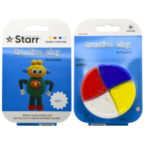 Plastelin STARR Clay set robot 4 boje 63g