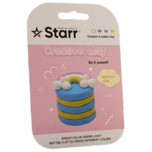 Plastelin STARR Clay set torta duga 4 boje 63g