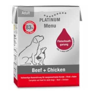 PLATINUM Dog menu hrana za pse govedina i piletina 90g