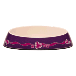 ROGZ Purple hearts melamin posuda za mace 200ml