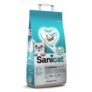 SANICAT Clumping white posip za mačke 8l
