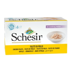 SCHESIR Multipack hrana za mačke piletina i pirinač 6x50g