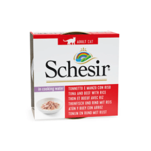 SCHESIR Natural hrana za mačke piletina govedina pirinač 85g