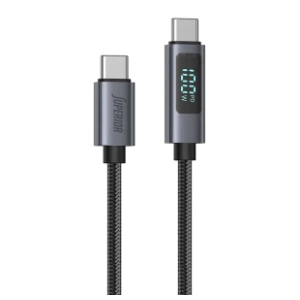 SUPERIOR kabl USB-C sa LED ekranom SU-K107 (100W 5A) 1m crni