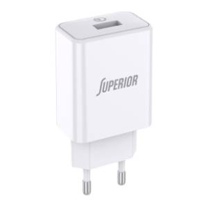 SUPERIOR punjač SU-P101 Fast QC3.0 18W 3A beli