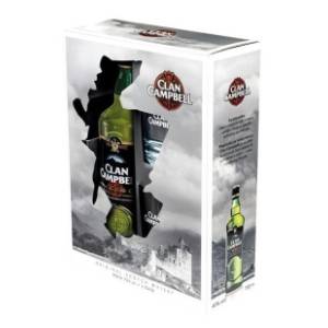 Viski CLAN CAMPBELL + 2 čaše 0,7l