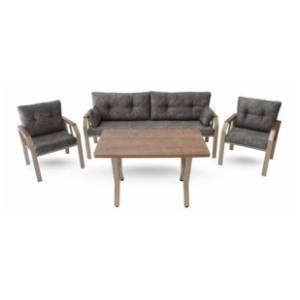 Baštenska garnitura HANAH HOME 3+1+1 grey