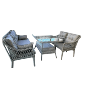 Baštenska garnitura HANAH HOME Hisar 3+1+1 light grey