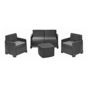 Baštenski set sa jastucima IPAE-PROGARDEN Como antracit