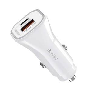 BAVIN auto punjač 20W PD QC3,0 USBType C bela - PC875