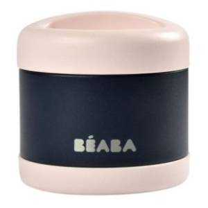 BEABA inox termo posuda 500ml plavo-roze