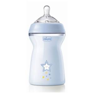 CHICCO flašica za bebe NF 330ml (6m+) plava