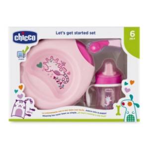 CHICCO poklon set pribor za jelo (6m+) roze