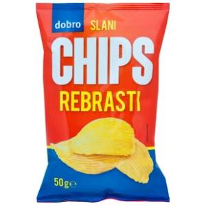 Čips DOBRO rebrasti slani 50g