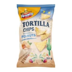Čips HRUSTY tortilja kikiriki 150g