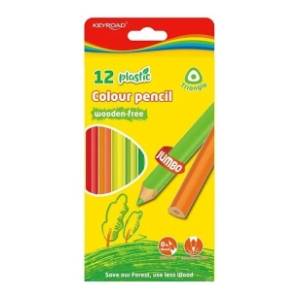 Drvene boje KEYROAD jumbo trouglaste 12kom