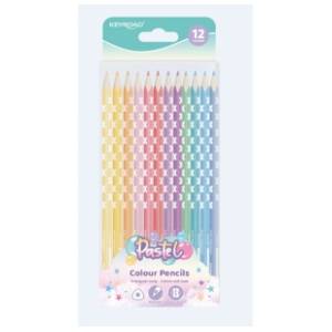 Drvene boje KEYROAD pastelne 12kom