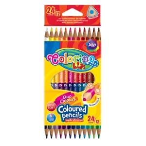 Drvene bojice COLORINO dvobojne 24/12kom