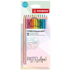 Drvene bojice STABILO akvarel pastel love 12kom