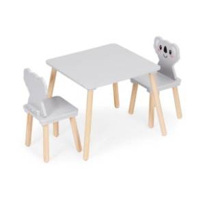 ECO TOYS dečiji set sto i dve stolice Koala