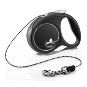 FLEXI Black design cord povodac za pse XS 3m sivi