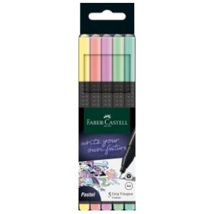 Flomasteri FABER CASTELL lajner grip pastel patel 5kom